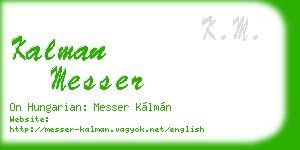 kalman messer business card